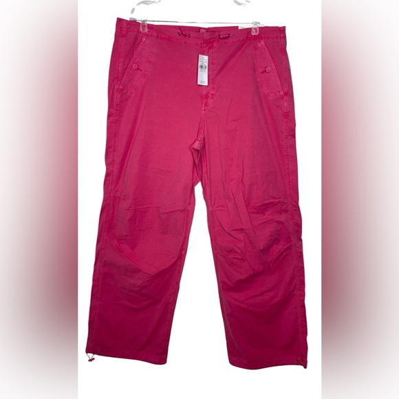 American Eagle AE Stretch Low-Rise Parachute Pant Pink Cargo XL Athleisure - Picture 4 of 16